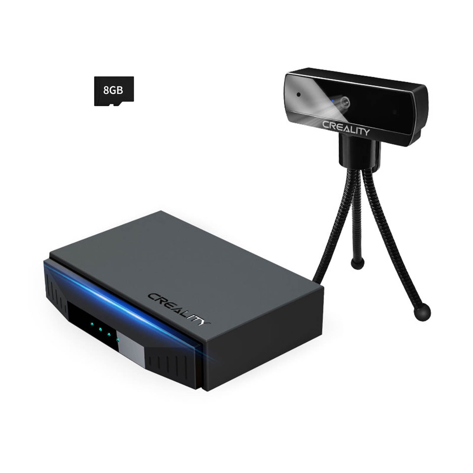 Original Creality 3D Printer Monitor Smart WiFi Box with Camera HD 1080P Remote Control Intelligent Assistant for 3D Printers Cloud Slice Cloud Print Real-Time Monitor with APP 8G TF Card Compatible