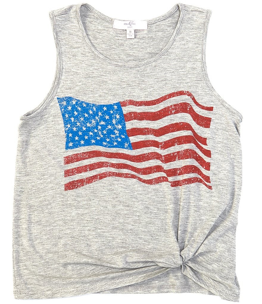 Moa Moa Big Girls 7-16 Americana Twist-Front Tank Top