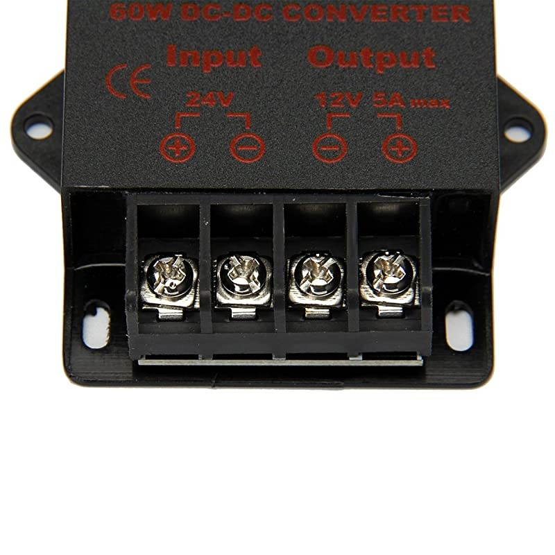DC 24V to 12V 5A 60W Converter Step Down Regulator for Car Low Voltage Transformer