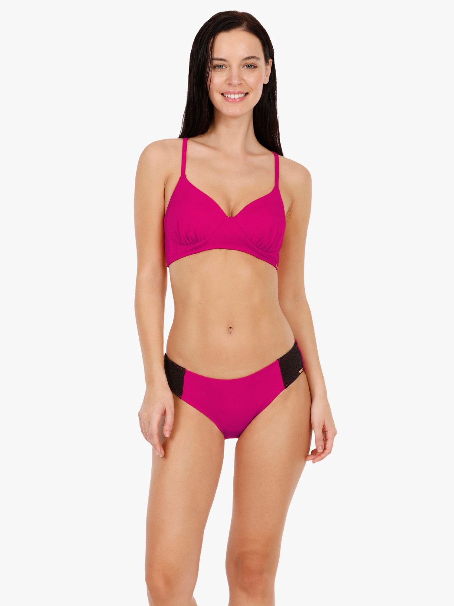 Amante Cherry Pink Lace Bikini Top