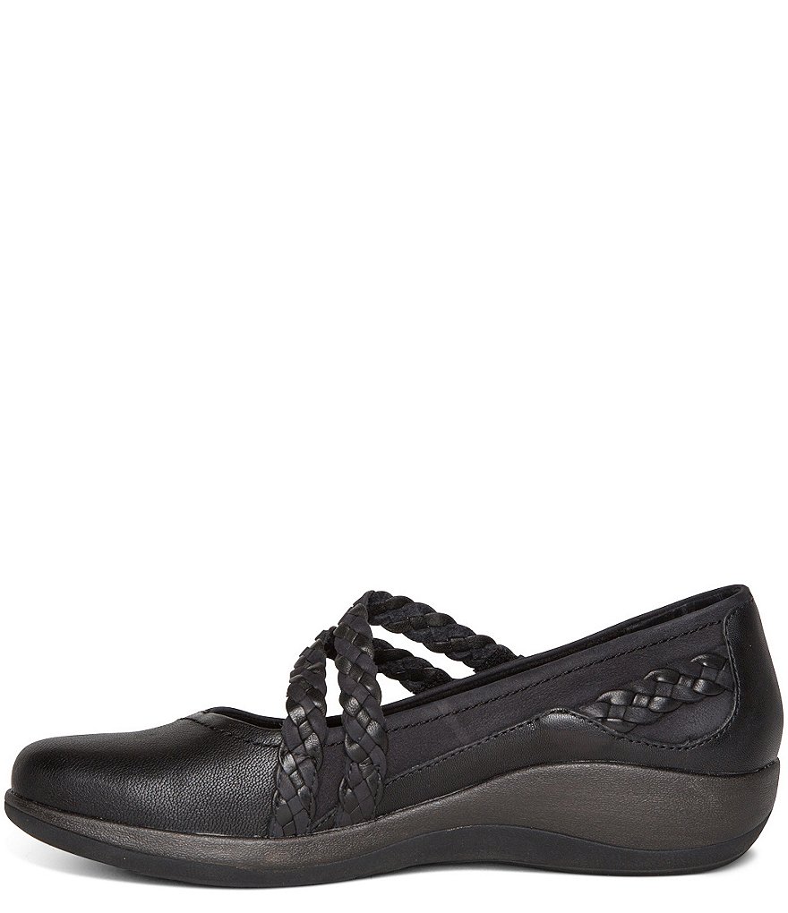 Aetrex Annie Leather Braided Mary Janes