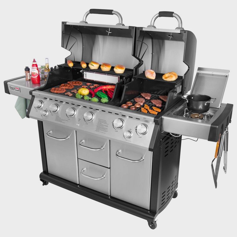 6 Burner Gas Grill with Infrared Burner Model MG6001-R - Royal Gourmet