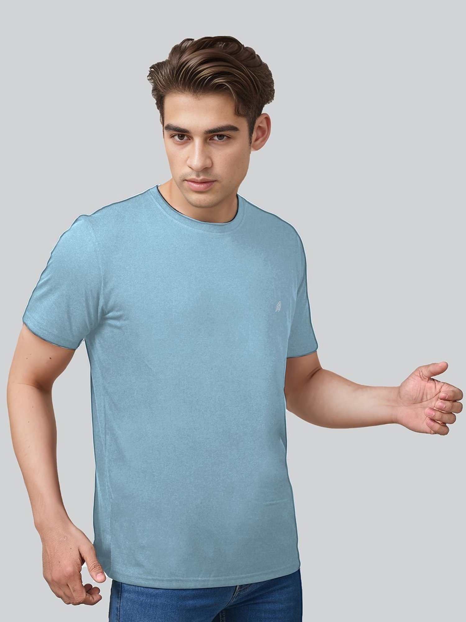 Lux Nitro Black & Blue Regular Fit T-Shirt