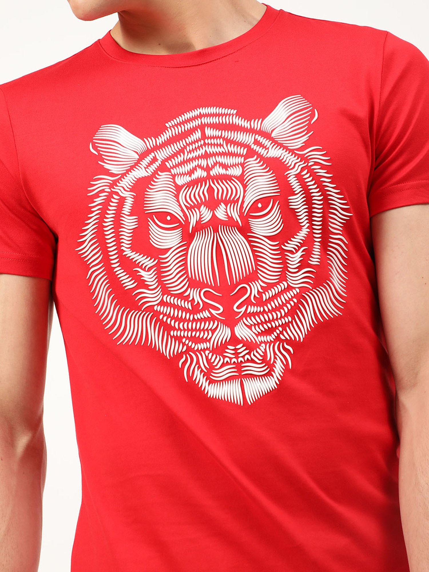 Antony Morato Red Printed T-Shirt