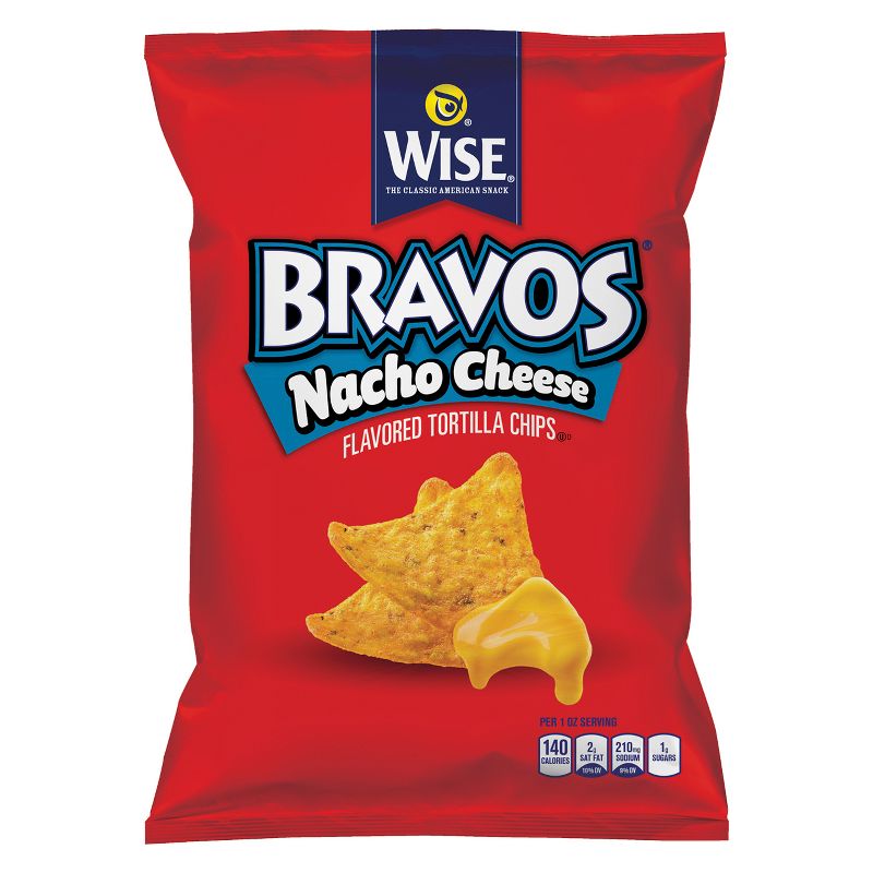 Wise Bravos Nacho Cheese Flavored Tortilla Chips - 9oz