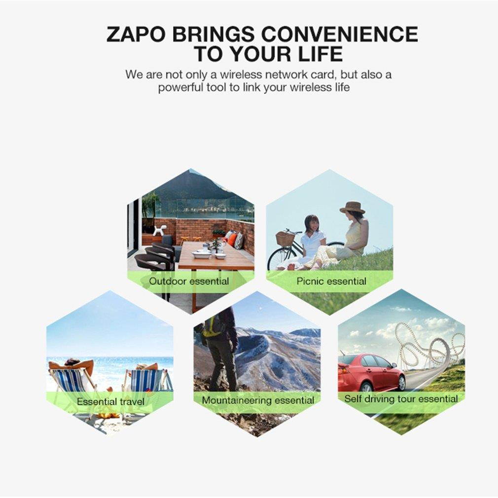 ZAPO W97L-2DB 1200Mbps WIFI 2.4GHz & 5.8GHz Intelligence Dual Band AC Wireless Network Adapter with Bluetooth 4.1