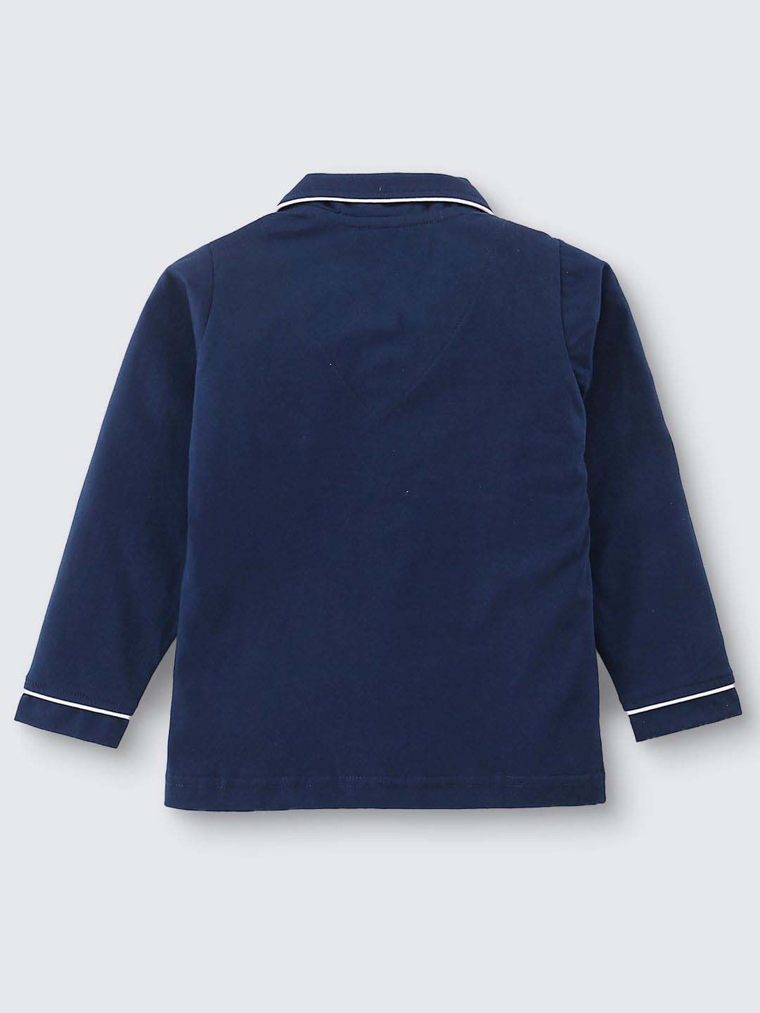 Nite Flite Boys Picasso Blue Cotton Regular Fit Full Sleeves T-Shirt Set