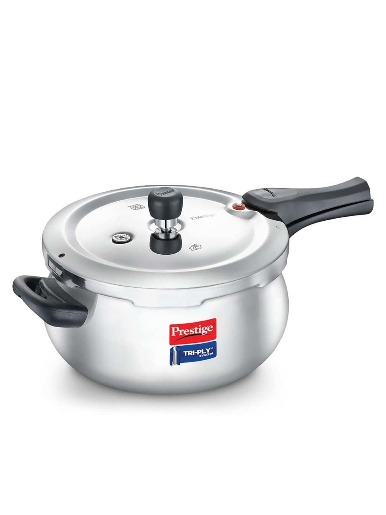 Prestige Silver And Black Stainless Steel 18 cm Svachh Handi Pressure Cooker (3 L)