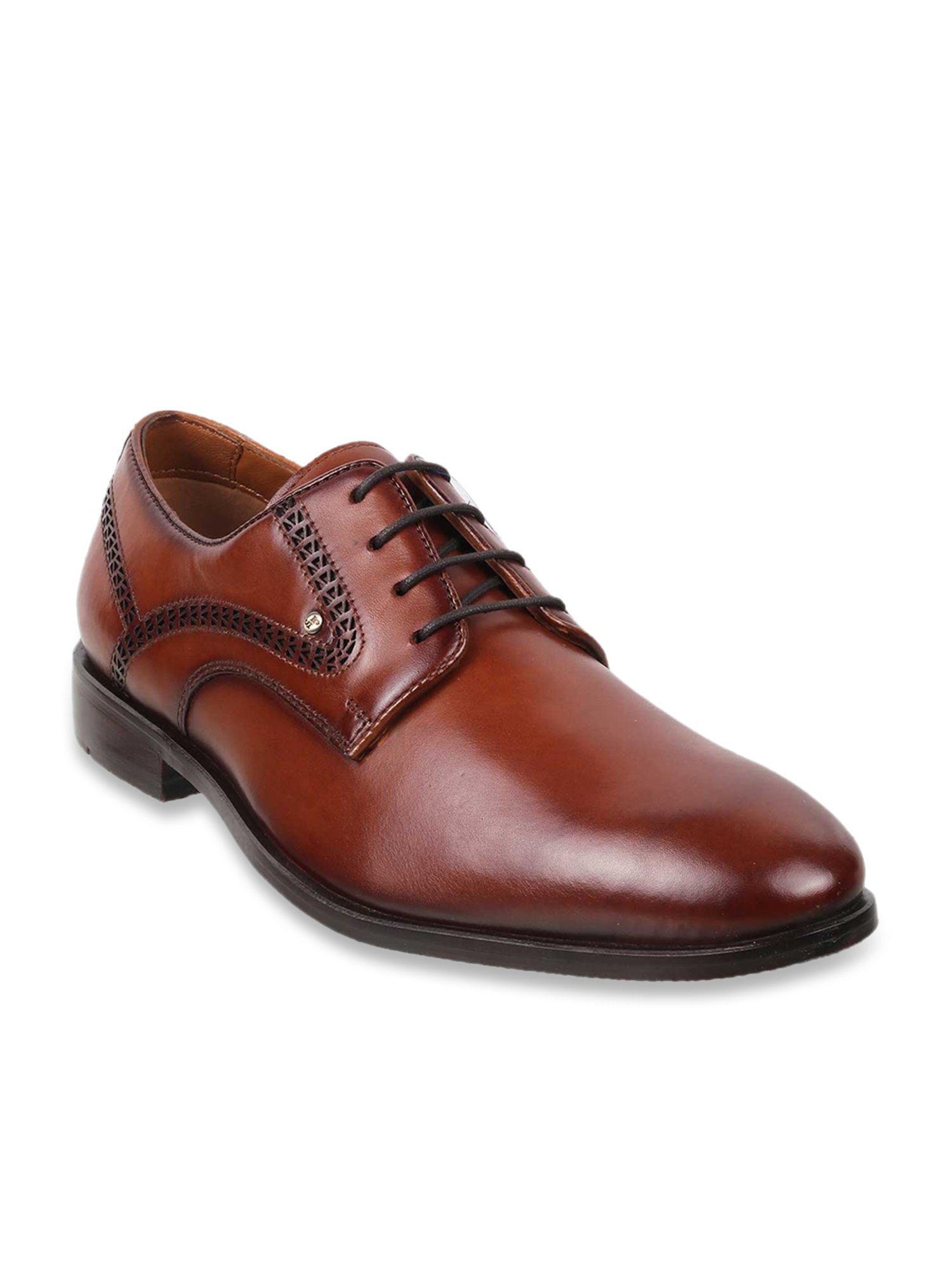 J. Fontini by Mochi Men's Tan Derby Shoes