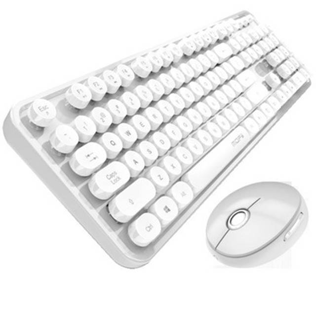 2.4G Wireless Keyboard Set Mixed Candy Color Roud Keycap Keyboard and Mouse  for Laptop Notebook PC Girls Gift