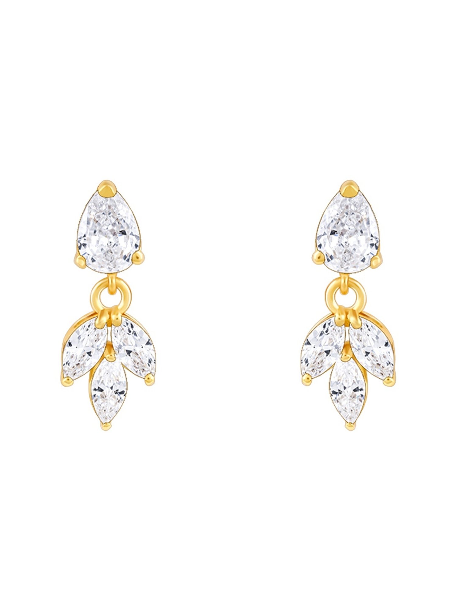 GIVA 92.5 Sterling Silver Shimmering Drop Earrings for Women