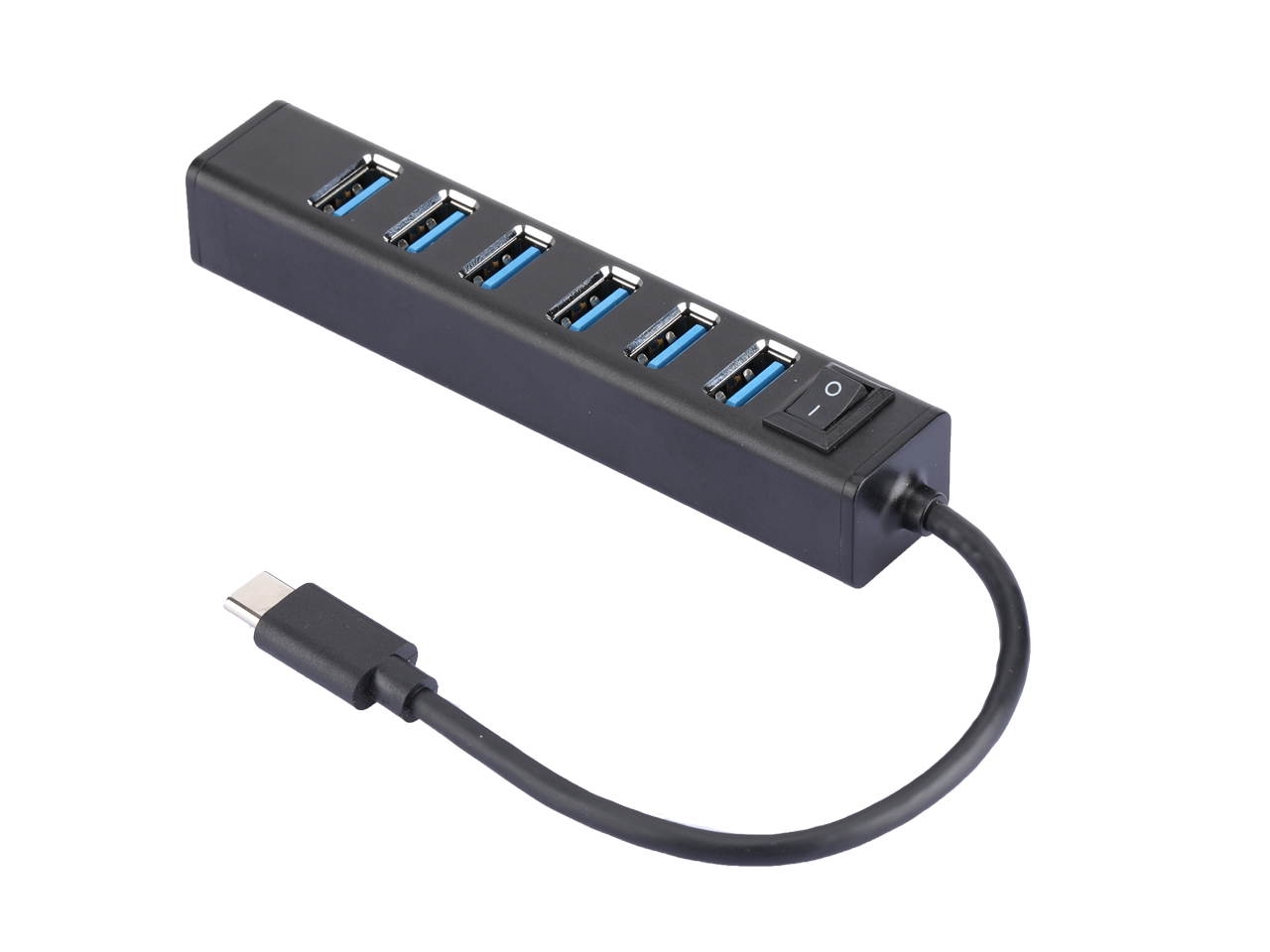 YSRO Type C HUB USB HUB, Aluminum 7 Ports  1 USB 2.0 +6 USB 3.0 Hub Slim 7-in-1 Mini Dock, For MacBook, MacBook Pro, MacBook Air, Mac Mini, iMac, XPS, Surface Pro, PCs and Laptops