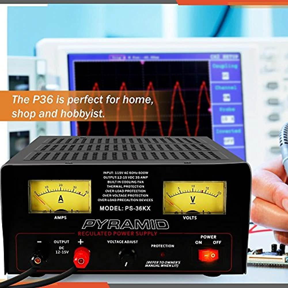 Pyramid Car Audio PS36KX 32-Amp Power Supply with Built-in Cooling Fan