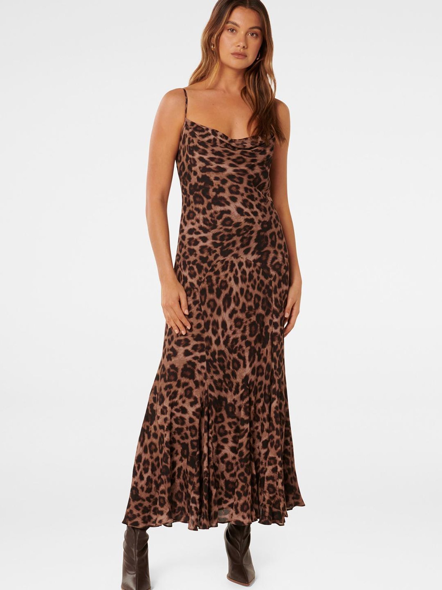 Forever New Charlize Cowl Neck Slip Midi Dress