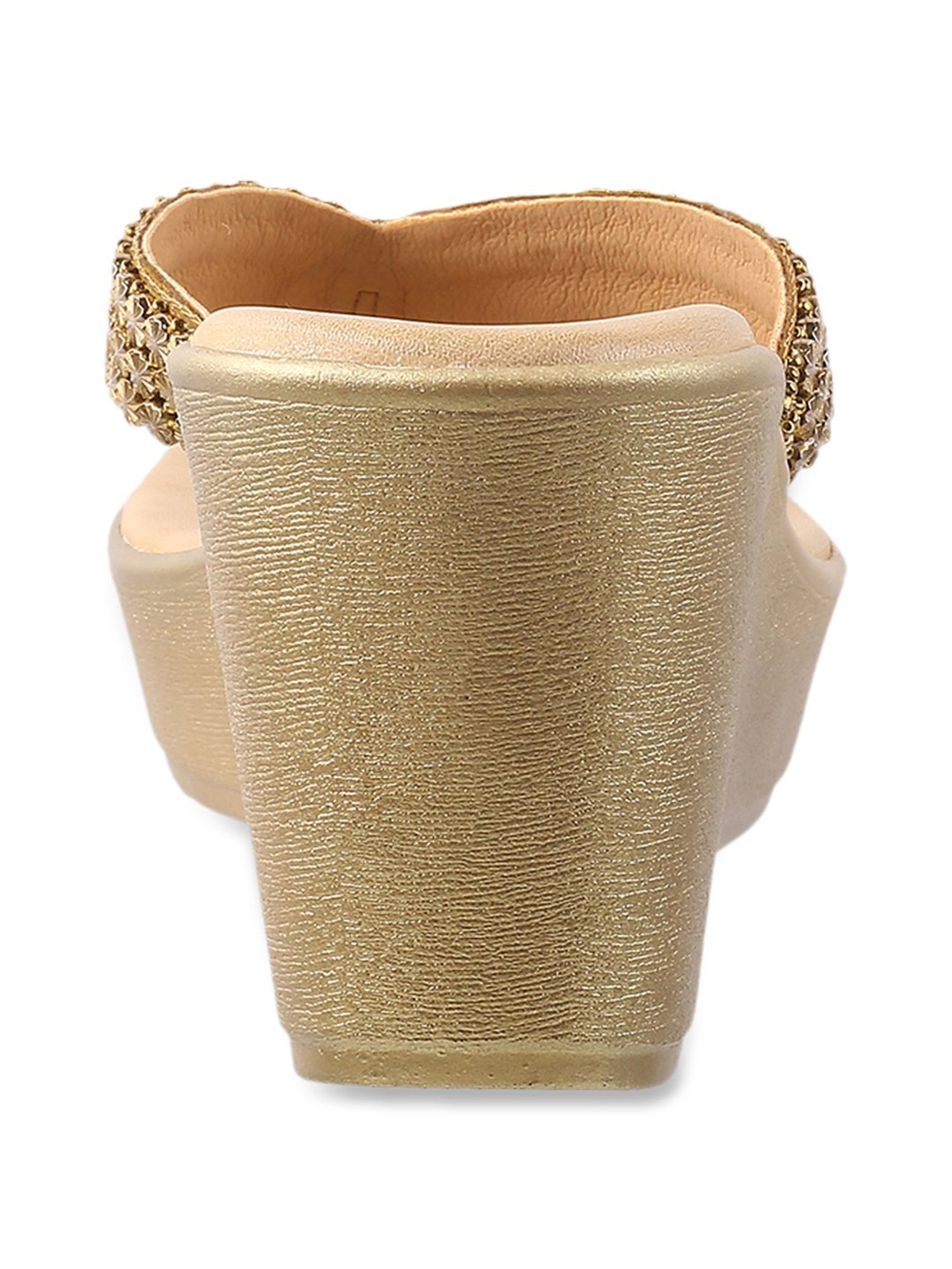 Metro Women's Antique Gold Thong Wedges