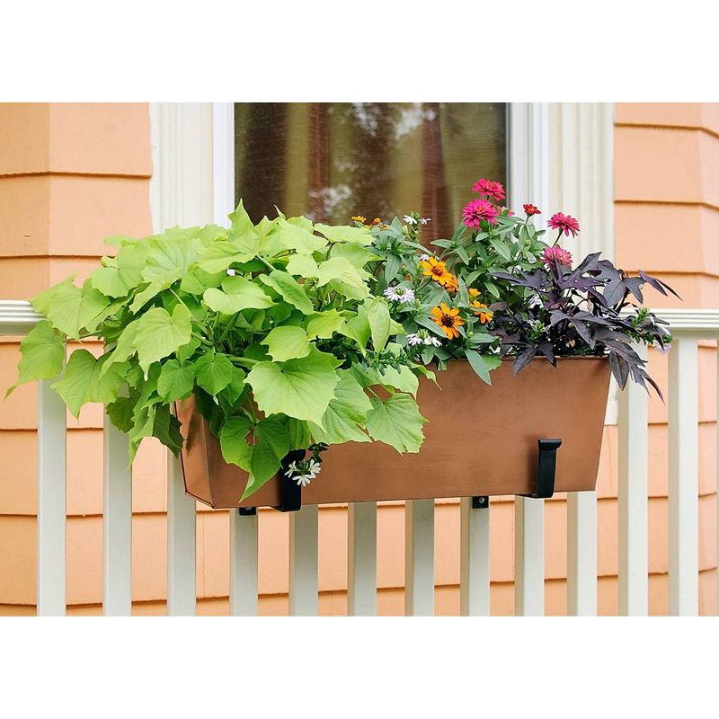 Medium Galvanized Metal Rectangular Planter Box Copper - ACHLA Designs