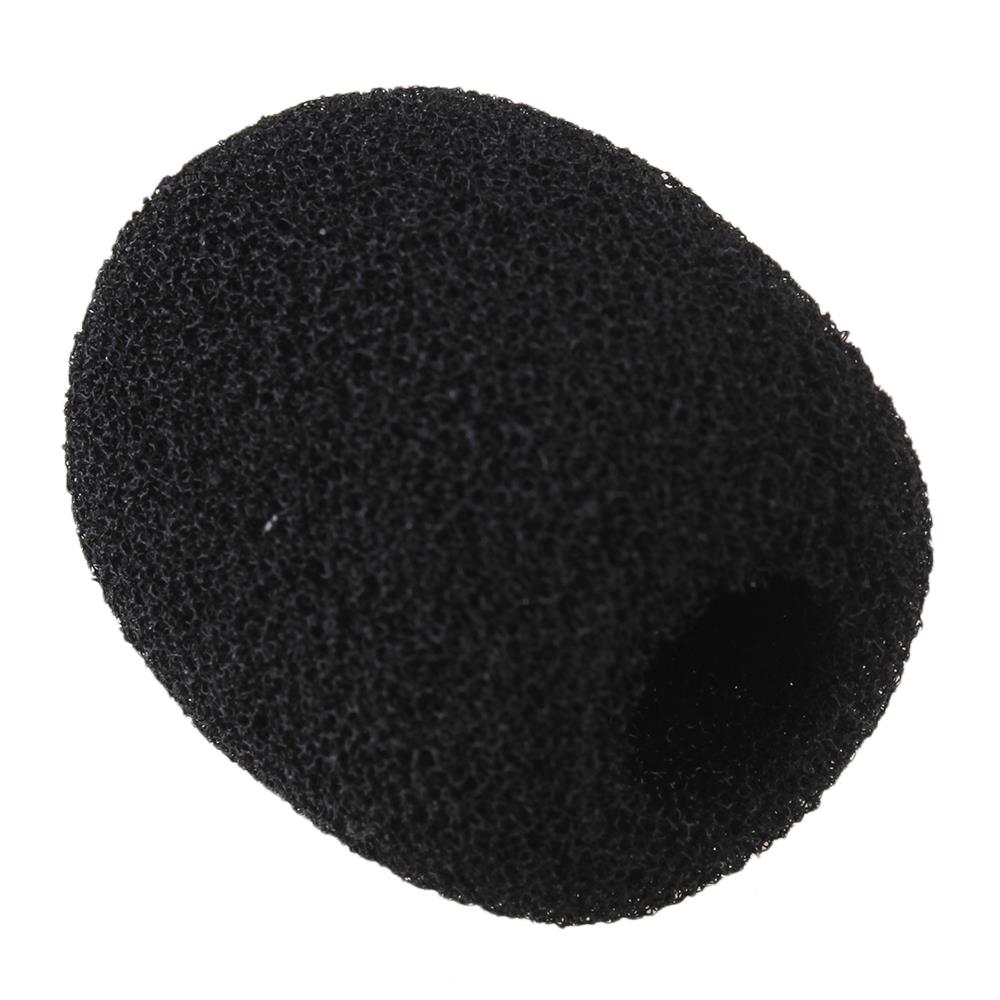 BQLZR 10pcs Black Loudspeaker Lapel Microphone Wind Shield Mic Sponge Skin EY-M05