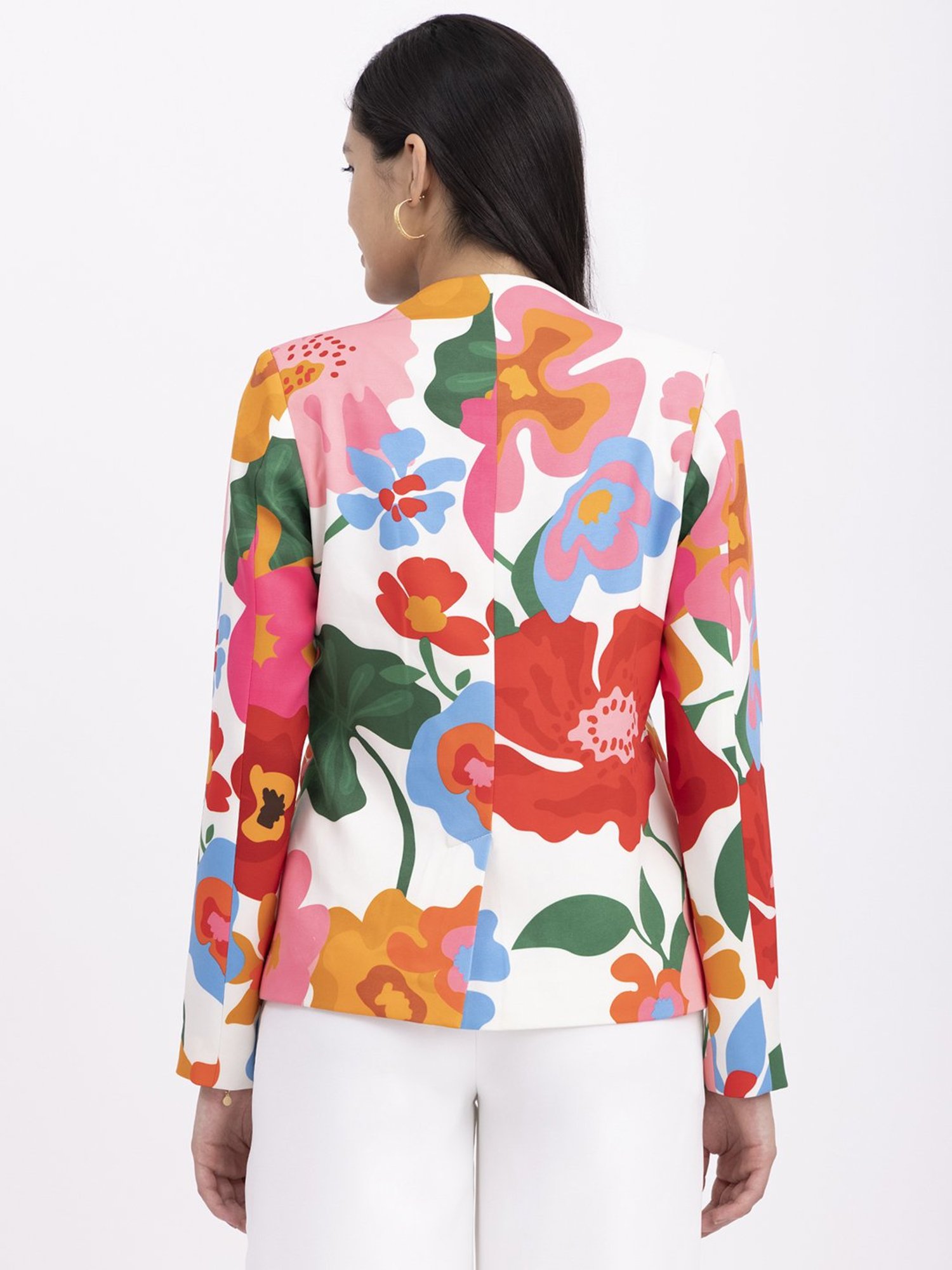 Fablestreet Multicolored Floral Print Blazer