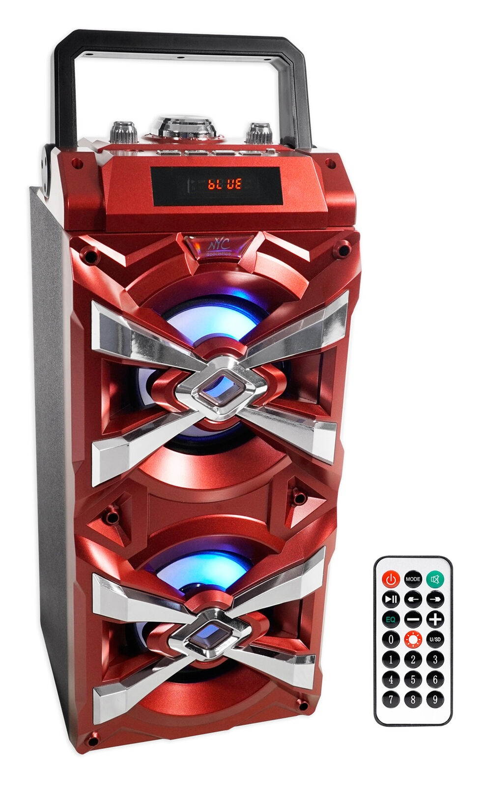 X-Tower Bluetooth Karaoke Machine System w/LED's+Microphone+Remote