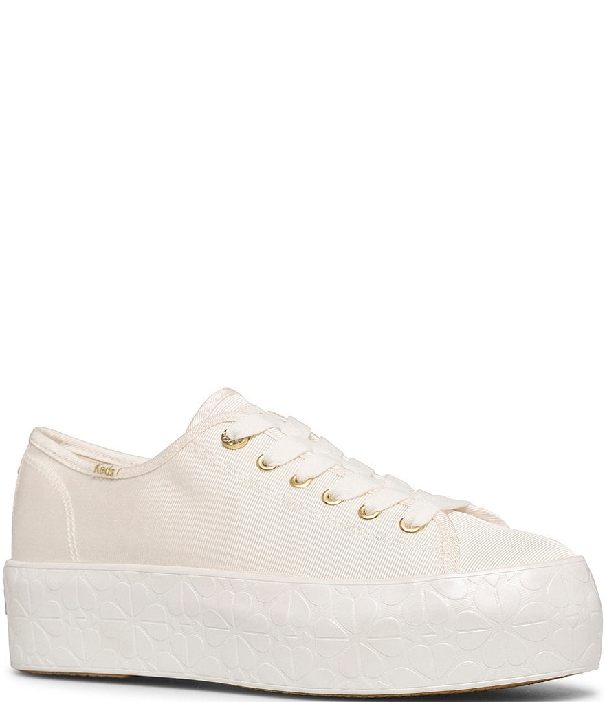 Keds x kate spade new york Triple Up Faille Logo Platform Sneakers