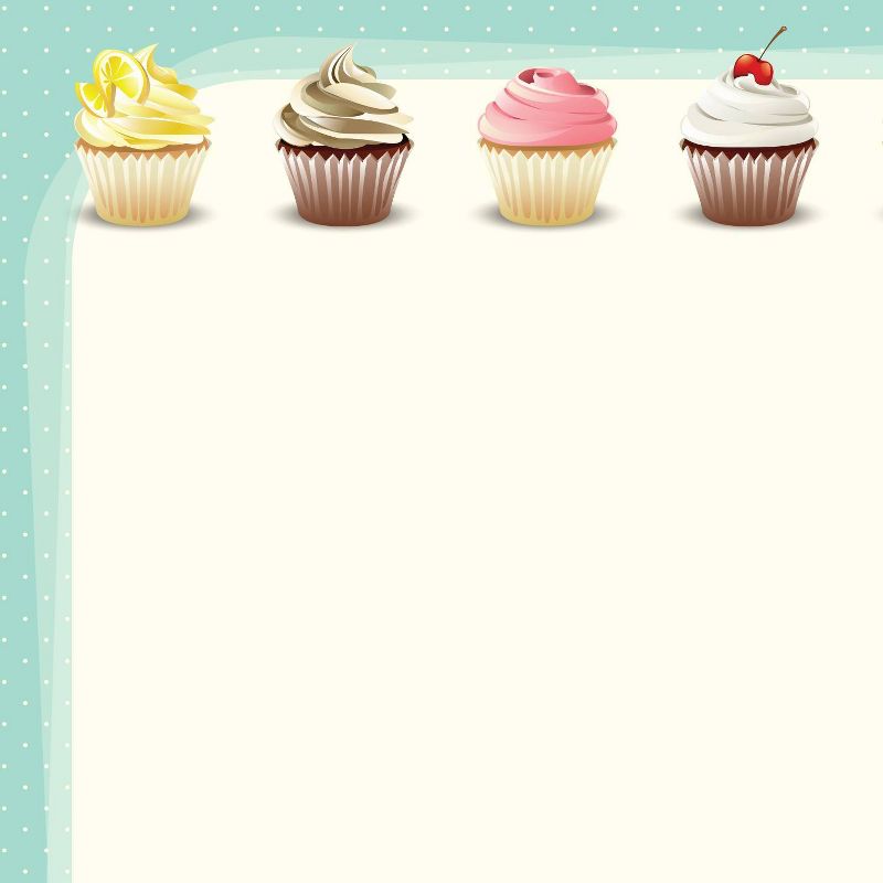 80ct Iced Cupcakes Letterhead Ivory
