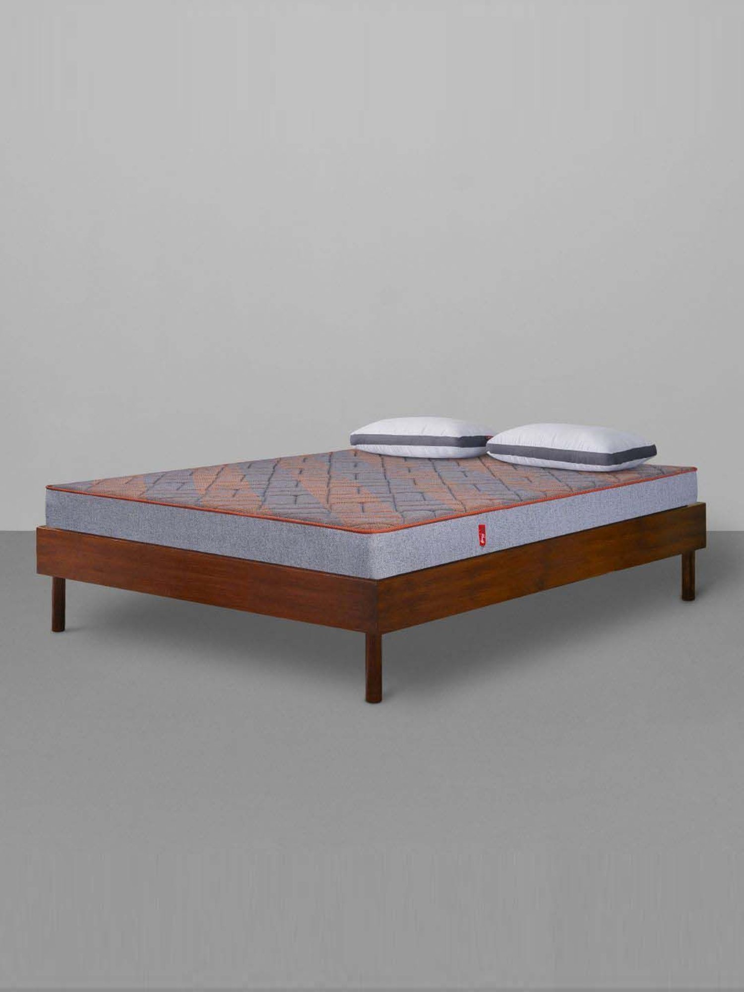 Sleepyhead Extreme Grey & Orange Foam Dual Sided Body IQ Memory Mattress With Firm Firm Sides