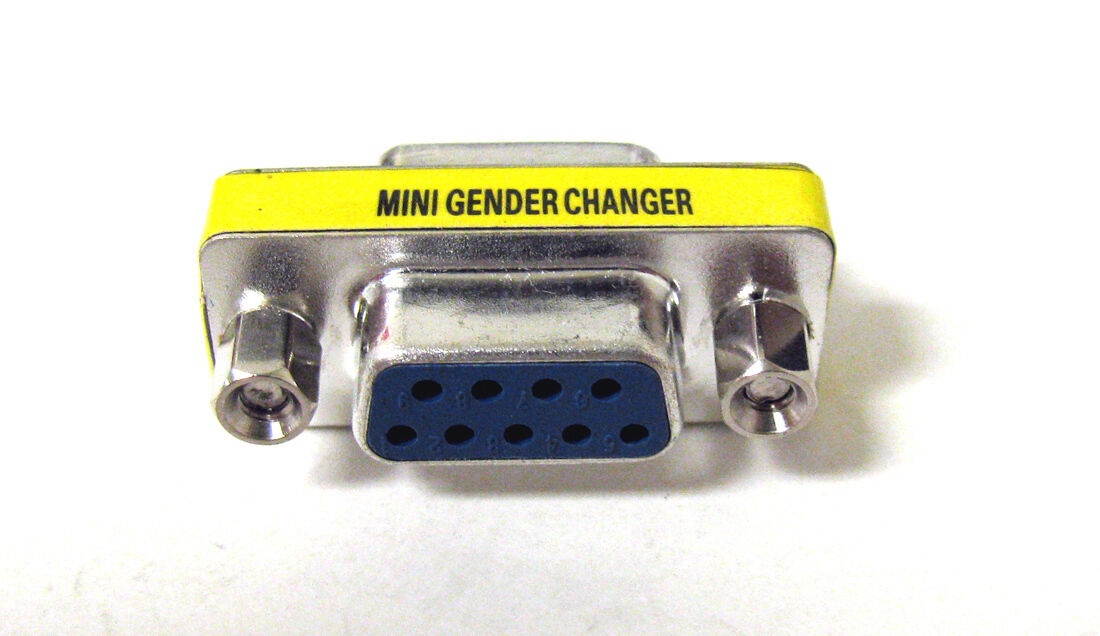 9 Pin RS-232 DB9 Female to Female F Serial Cable Gender Changer Coupler Adapter