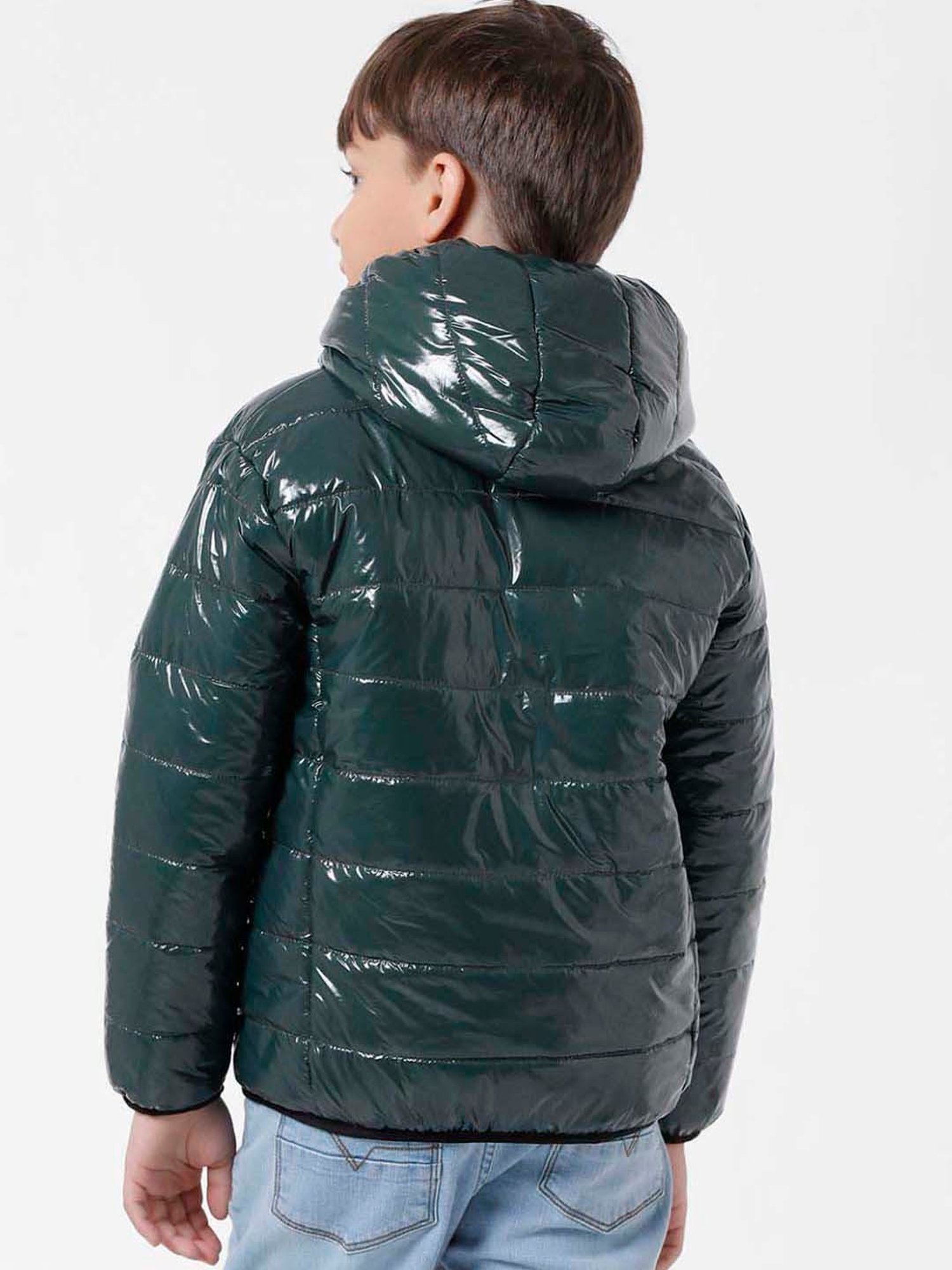 Kate & Oscar Kids Green Regular Fit Full Sleeves Jacket