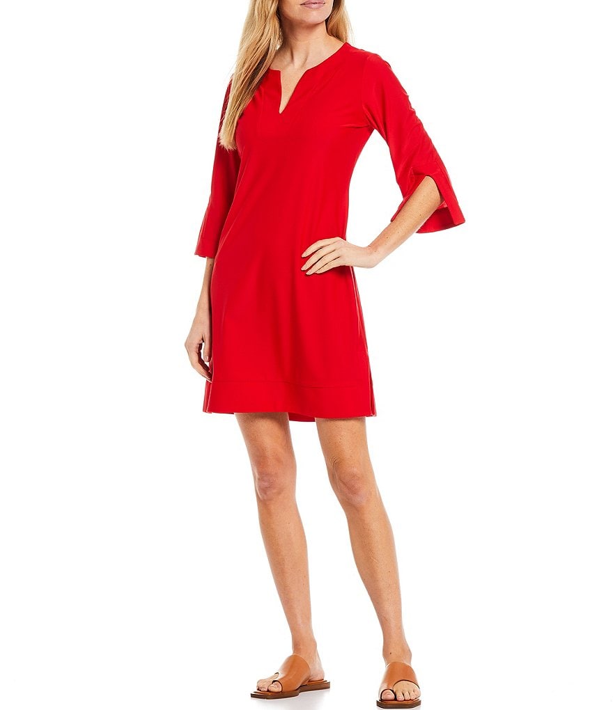 Jude Connally Megan Short Sleeve Split Round Neck Dress