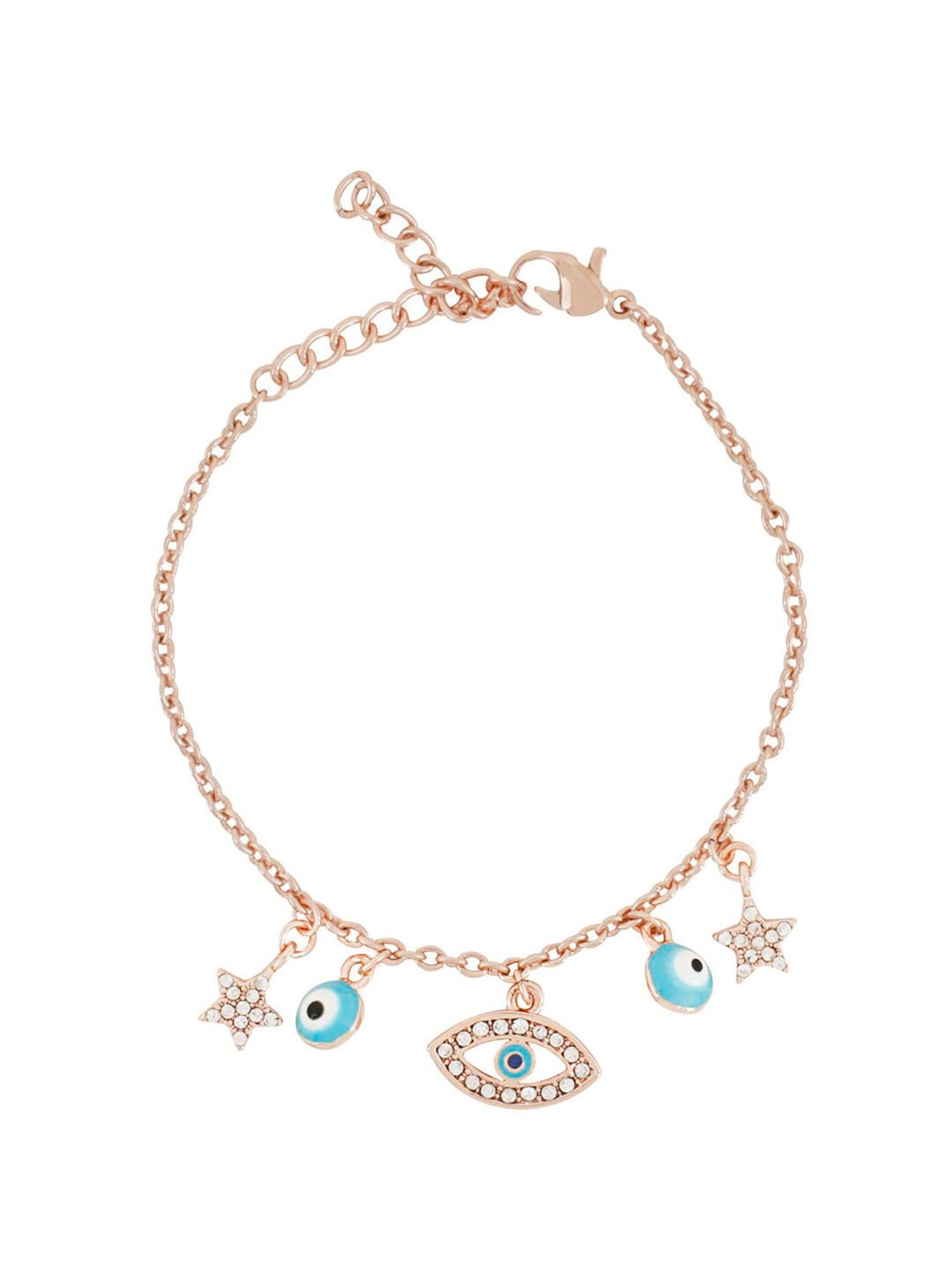 Joker & Witch Cosmos Blue Evil Eye Charms Bracelet