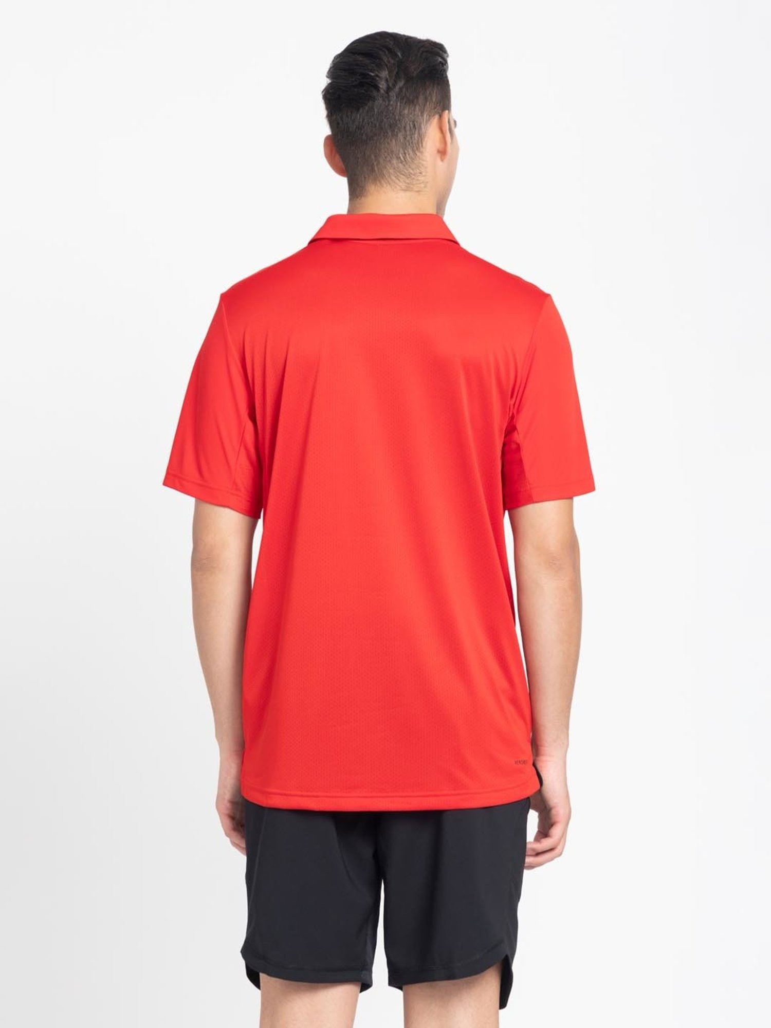 Adidas Bright Red Regular Fit Sports Polo