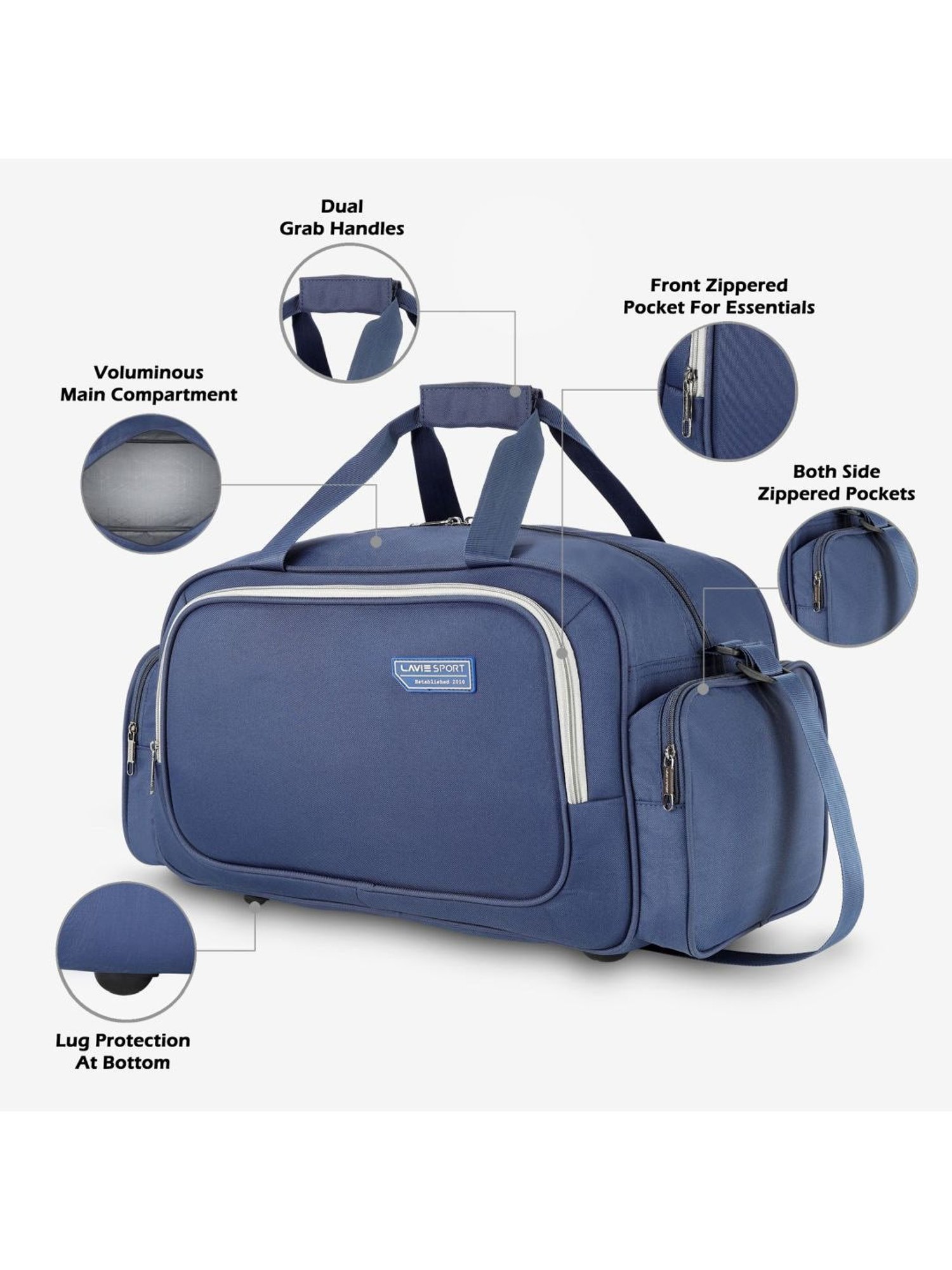 Lavie Sport Bristol Medium 55 cms Duffle Bag | Duffle (Navy)