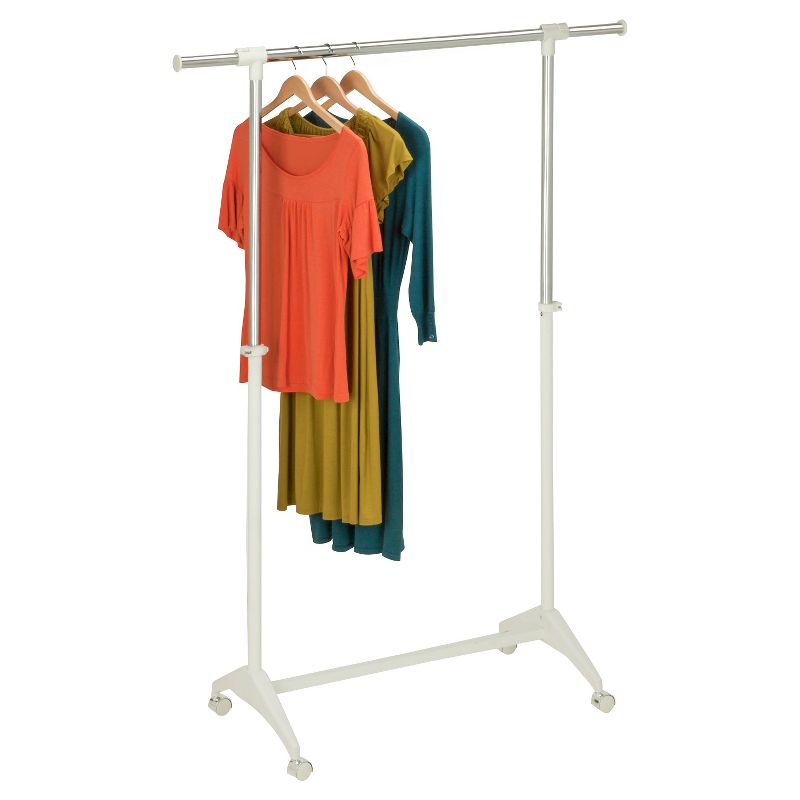 Honey-Can-Do Adjustable Height Garment Rack - White