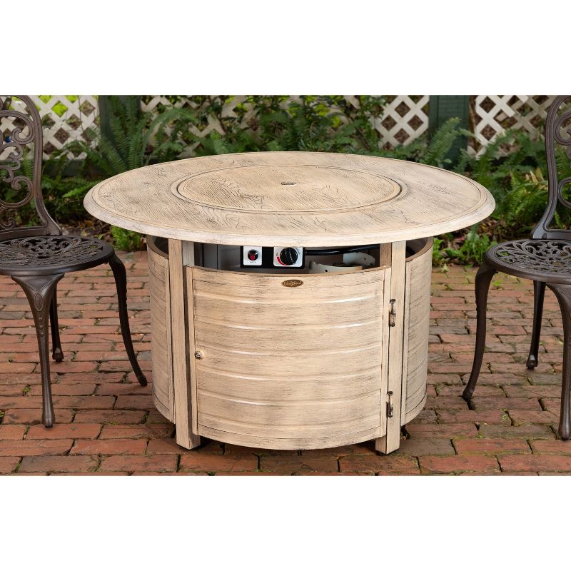 Thatcher Round LPG Fire Pit - Driftwood - Fire Sense