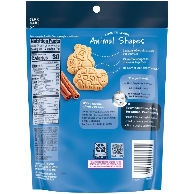Gerber Cinnamon Graham Animal Crackers - 6oz
