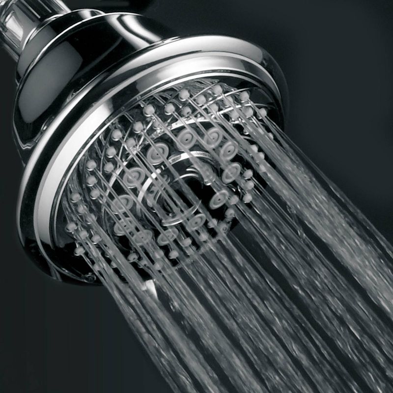 Dual Shower Head Aqua Dance Drill Free Instant Mount 3 Way Showerhead Slide Bar Combo Chrome - HoteSpa