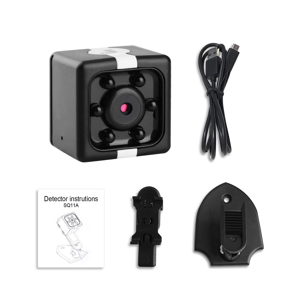 Mini Cube Camera 720P HD IR Night Vision 120&deg; Wide Angle 32GB Extended Memory