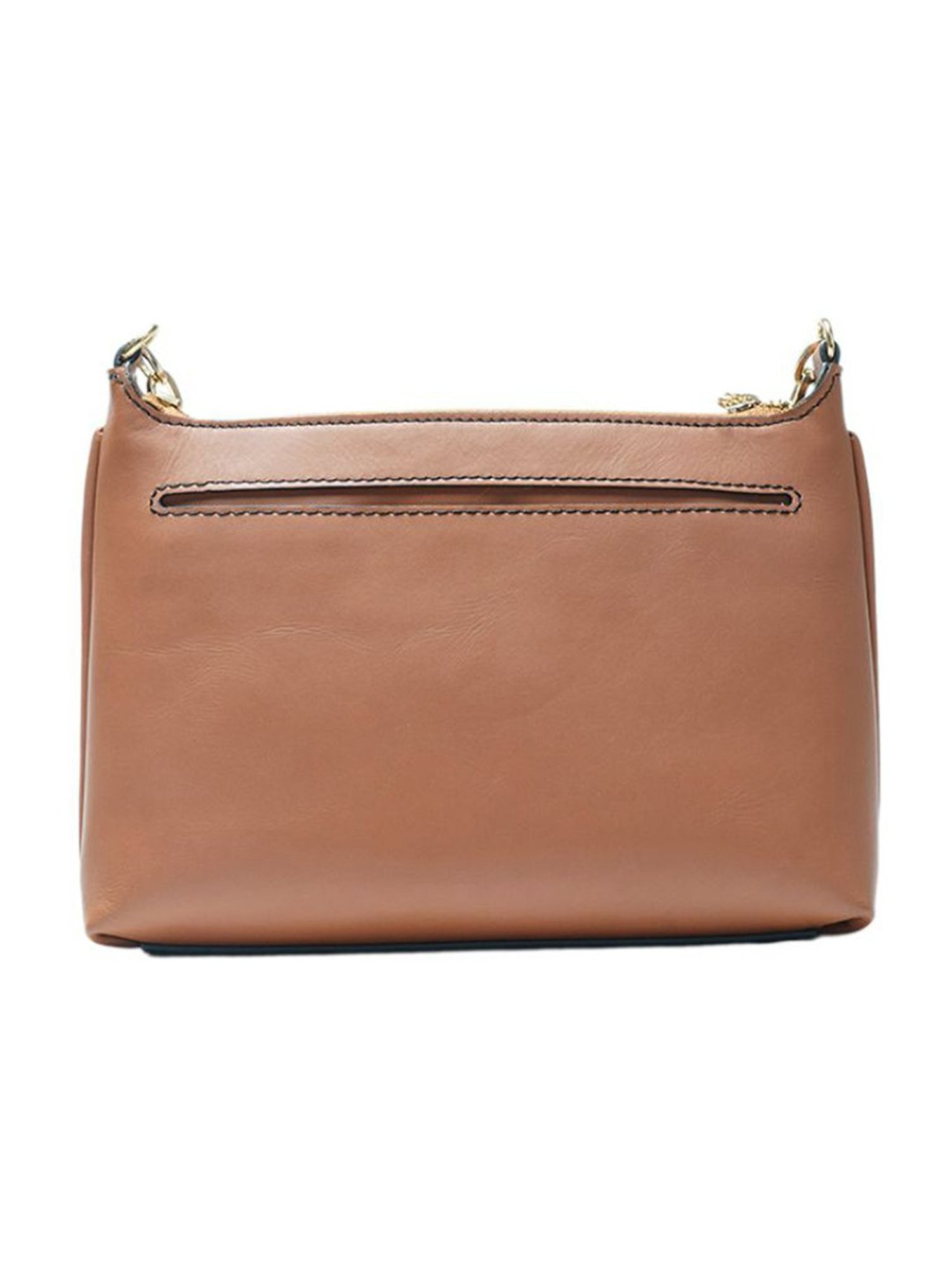 RI2K London Tan Leather Medium Cross Body Bag