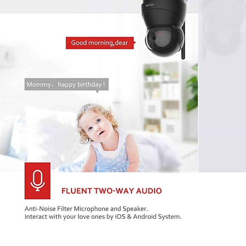 2021 Upgraded]  1080P Pet Camera, WiFi Camera, Indoor Security Camera for Pet, Baby, Elder, 2.4G Home Camera with Motion Detection, Night Vision, 2 Way Audio, Cloud Service, App- Home
