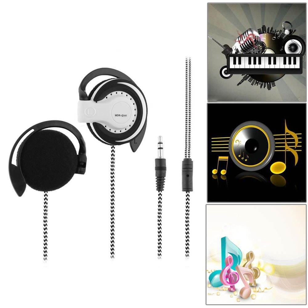 3.5mm Wired Gaming Headset On-Ear Sports Headphones Ear-hook Music Earphones for Smartphones Tablet Laptop Desktop PC