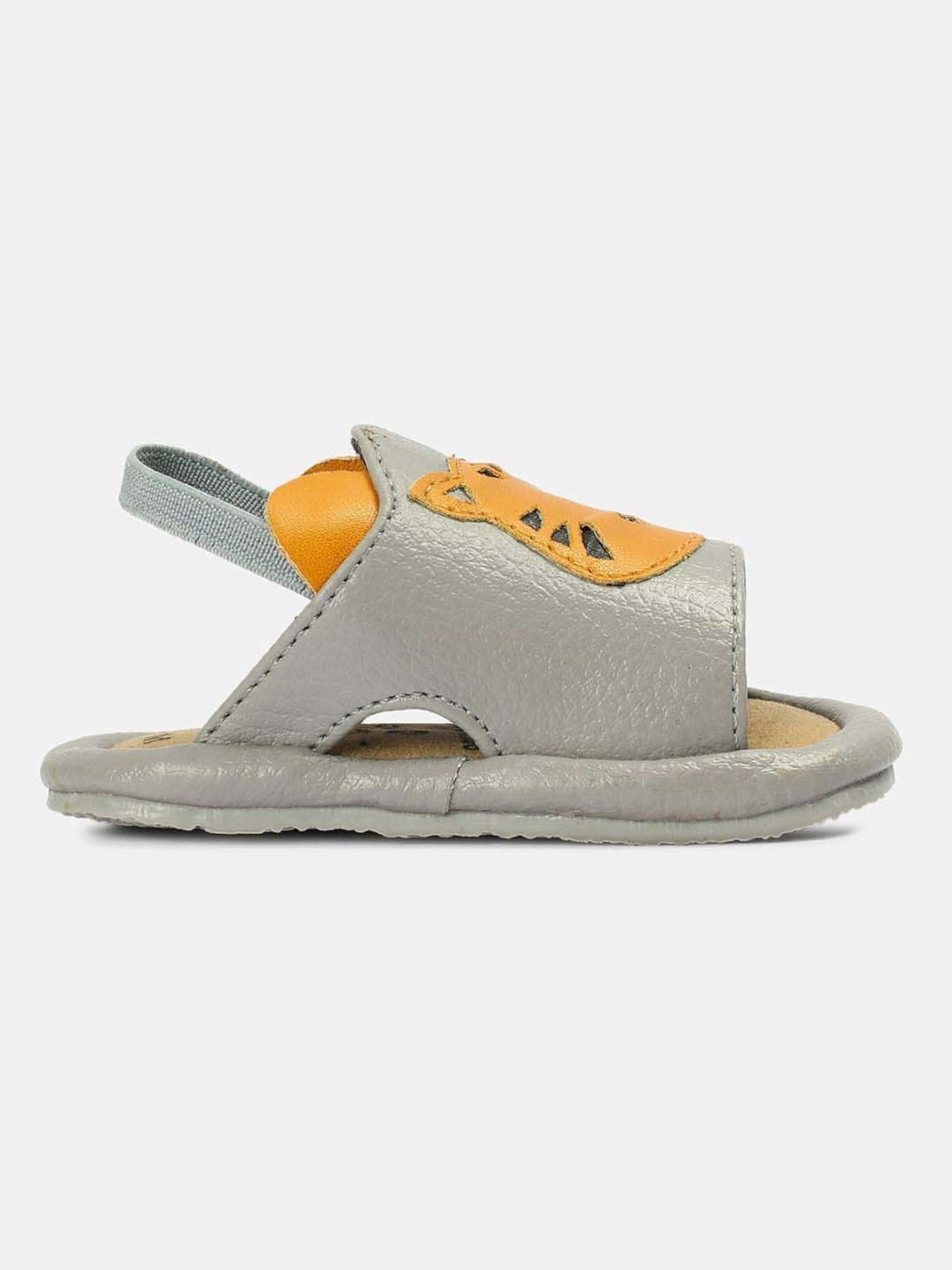 MINIKLUB Boys Grey & Yellow Casual Wear Flip Flop