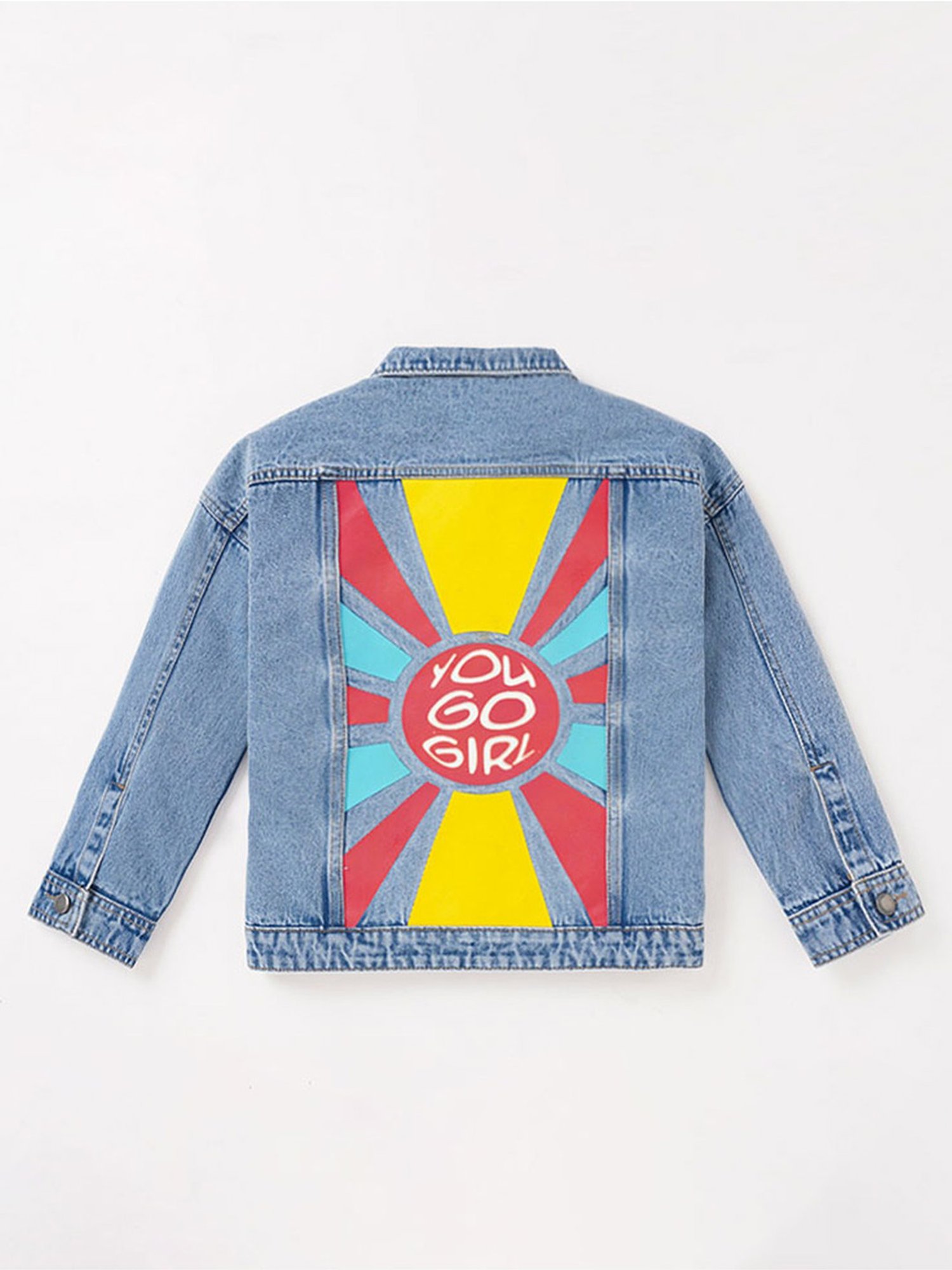 Edheads Kids Blue Cotton Printed Full Sleeves Jacket