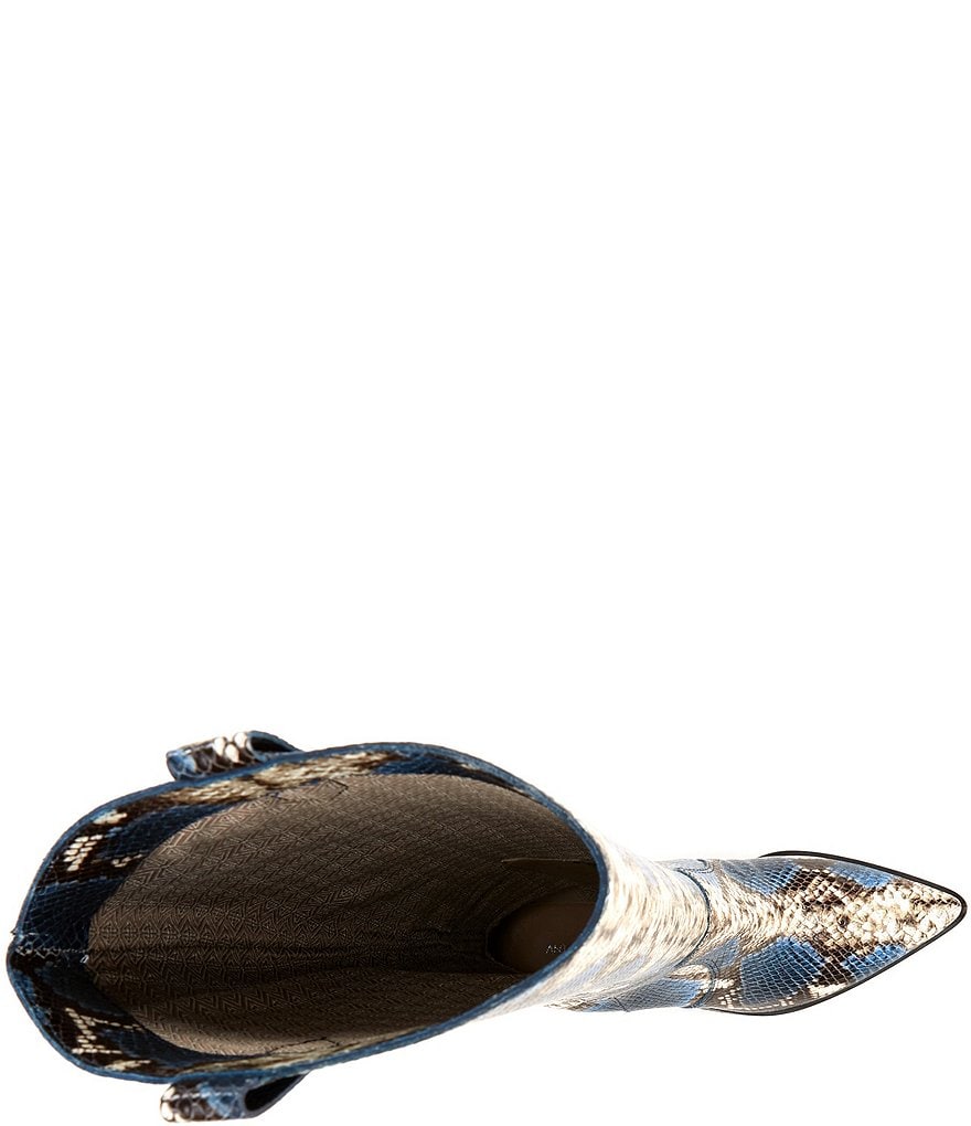 Antonio Melani Peigi Snake Printed Leather Tall Western Boots