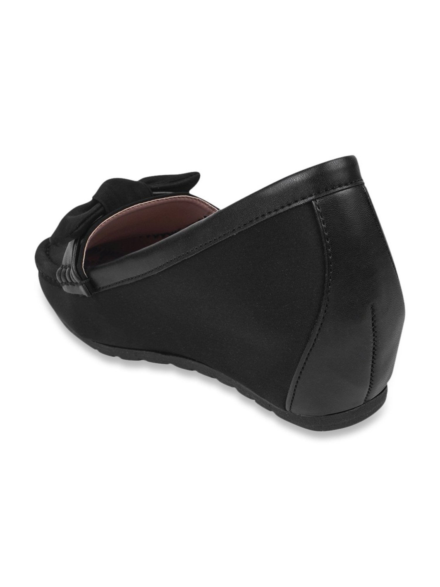 The White Pole Women's Black Casual Loafers