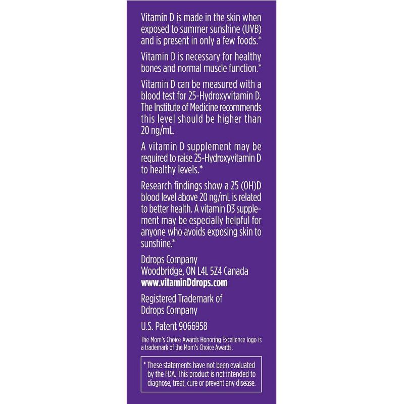 Ddrops Booster Vitamin D Liquid Drops 600 IU - 2.8ml