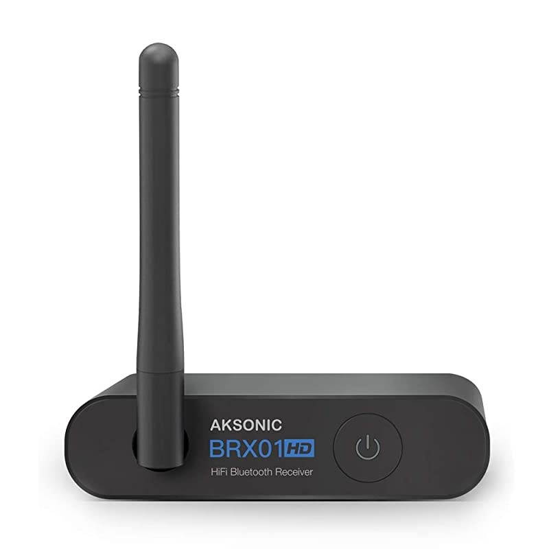 aptX HD 100 Feet Bluetooth Stereo Receiver Builtin Amplifier Antenna with Extra Coverage Wireless Audio Adapter DAC Receiver for Home Stereo Speaker Support RCA to 35mm Optical