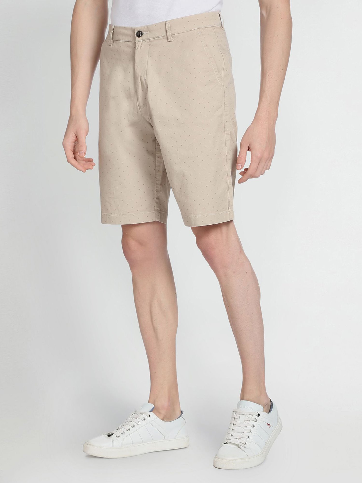 Arrow Sport Beige Regular Fit Shorts