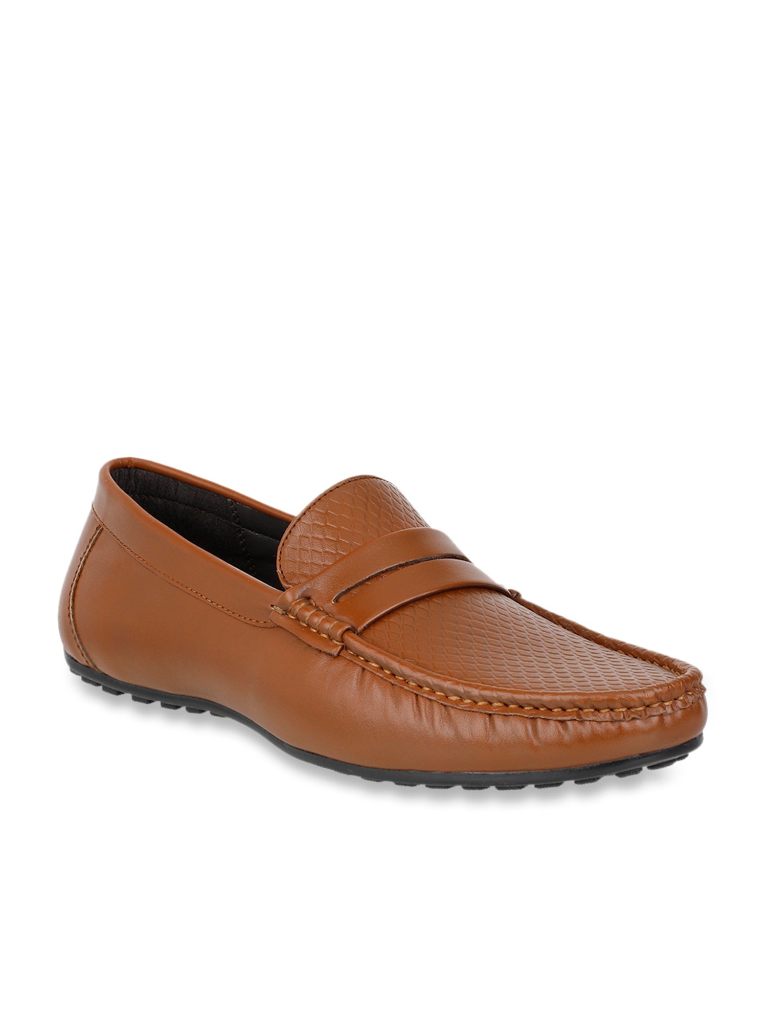 Carlton London Men's Tan Casual Loafers