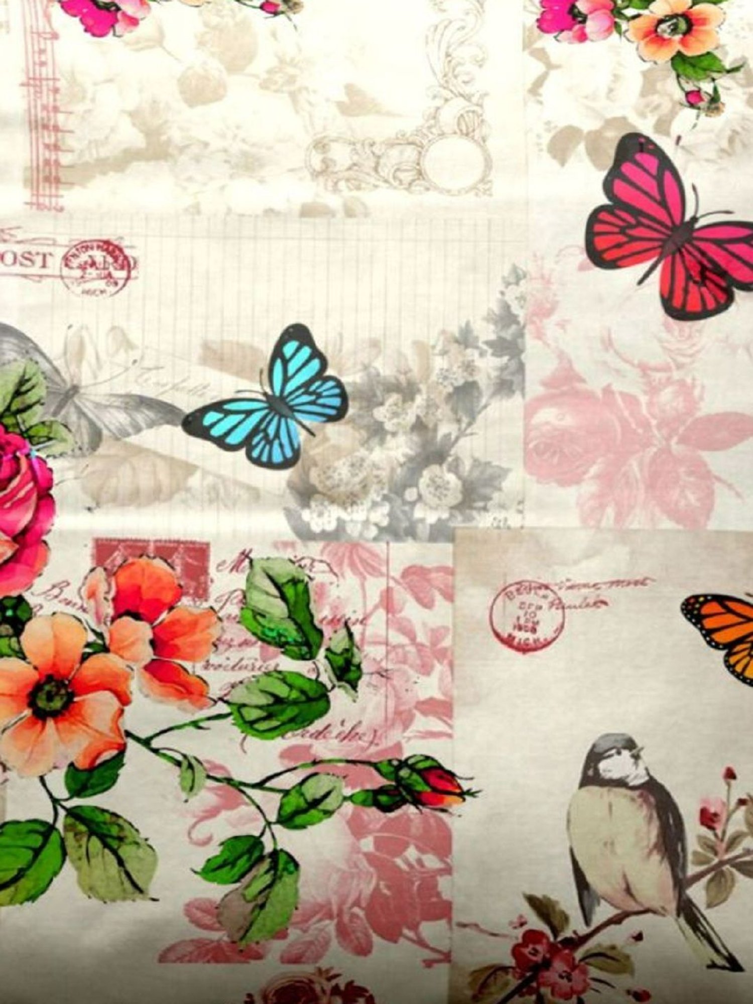 Bianca Ivory & Multi Digitally Printed Cushion Cover - Set Of 5