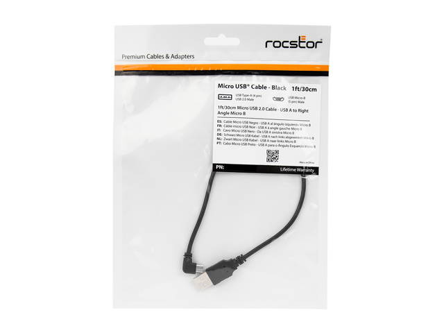 ROCSTOR Y10C216-B1 1FT MICRO USB TO MICRO B M/M